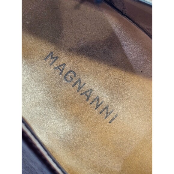 MAGNANNI Silvio Men's Size 13 Tabaco Double‎ Monk Strap Leather Dress Shoes EUC - Picture 9 of 13